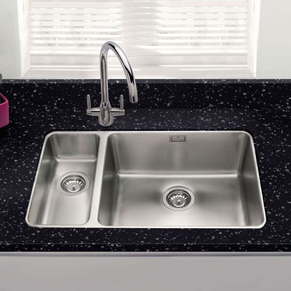 Clearwater Salsa 1.5 Bowl Undermount Stainless Steel Kitchen Sink with Right Hand Main Bowl 740 x 450 #2