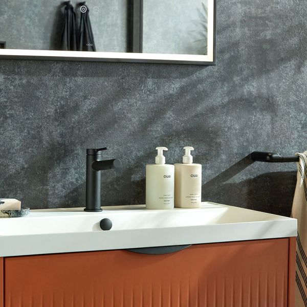Vado Safari Levered Matt Black Low Pressure Mono Basin Mixer Tap with Universal Waste #2
