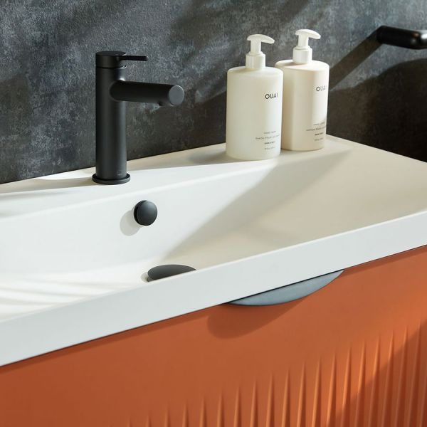 Vado Safari Levered Matt Black Low Pressure Mono Basin Mixer Tap with Universal Waste #5
