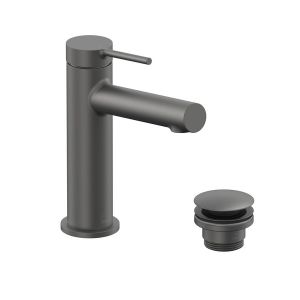 Vado Safari Levered Pewter Low Pressure Mono Basin Mixer Tap with Universal Waste
