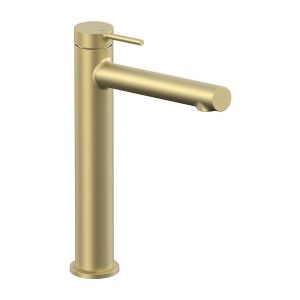 Vado Safari Levered Satin Brass Low Pressure Tall Basin Mixer Tap