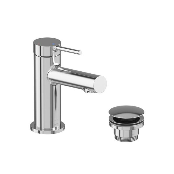 Vado Safari Levered Chrome Mini Basin Mixer Tap with Universal Waste