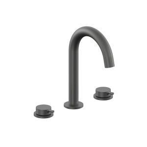 Vado Safari Pewter Deck Mounted 3 Hole Basin Mixer Tap