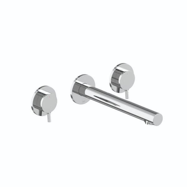 Vado Safari Chrome 3 Hole Wall Mounted Basin Mixer Tap