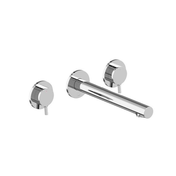 Vado Safari Chrome 3 Hole Wall Mounted Low Pressure Basin Mixer Tap