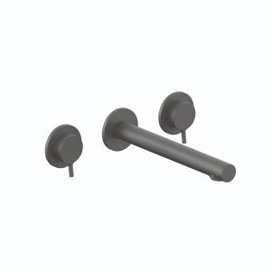 Vado Safari Pewter 3 Hole Wall Mounted Basin Mixer Tap