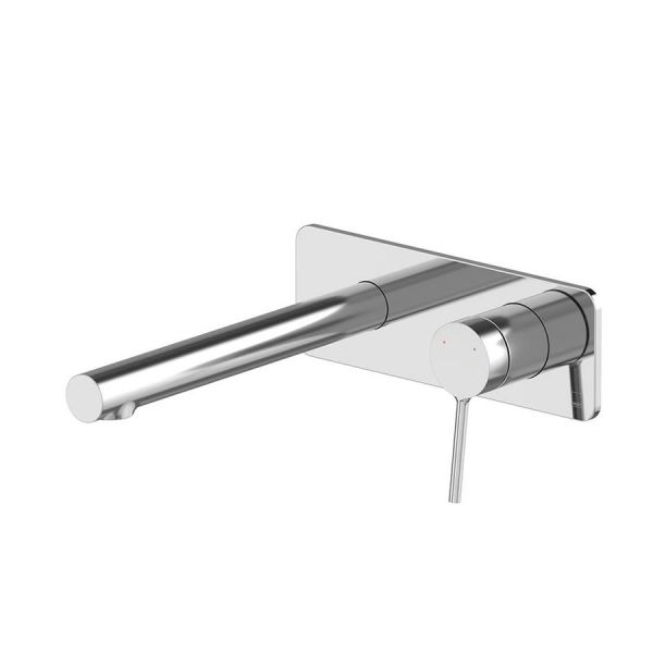 Vado Safari Chrome Two Hole Wall Mounted Basin Mixer Tap with Square Backplate