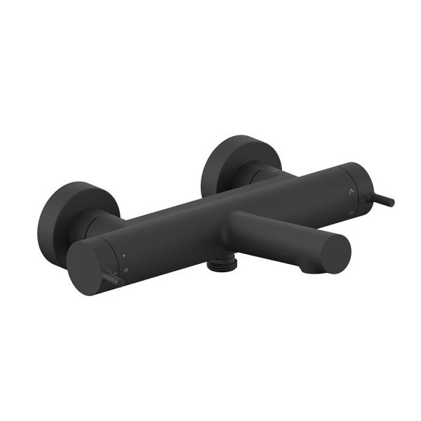 Vado Safari Matt Black Wall Mounted Thermostatic Bath Shower Mixer Tap