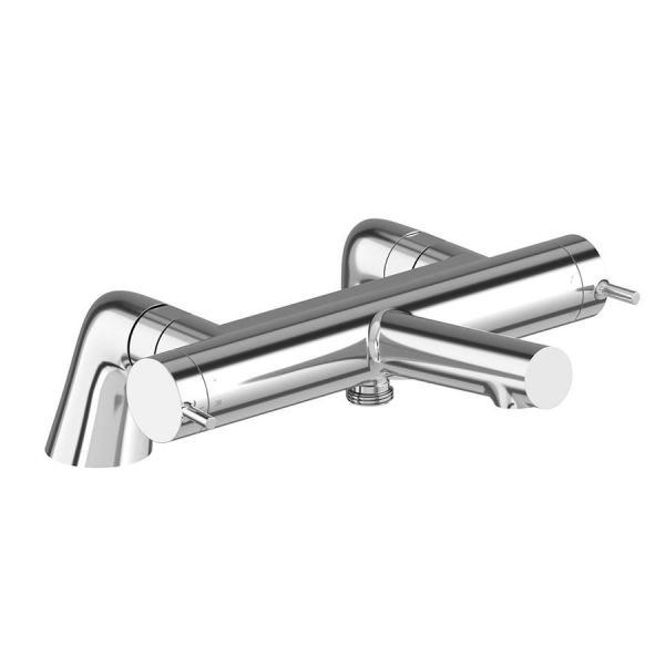 Vado Safari Chrome Deck Mounted Thermostatic Bath Shower Mixer Tap