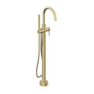 Vado Safari Satin Brass Floor Mounted Bath Shower Mixer Tap