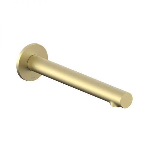 Vado Safari Leverless Satin Brass Wall Mounted Bath Spout