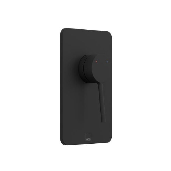 Vado Safari Matt Black Single Outlet Concealed Manual Shower Valve