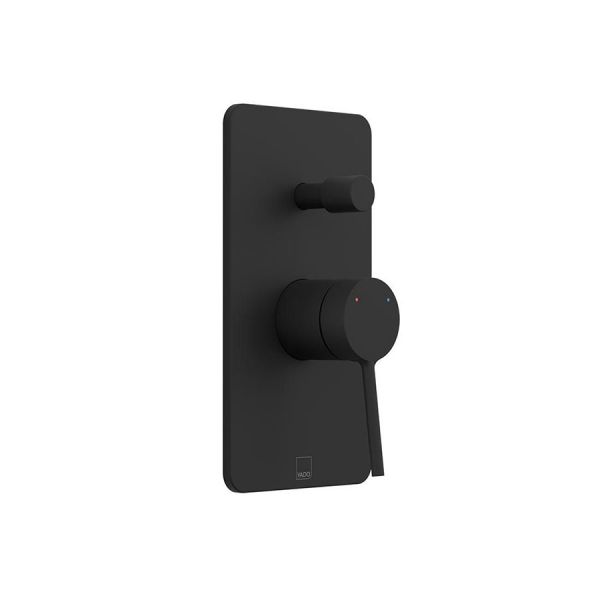 Vado Safari Matt Black Two Outlet Concealed Manual Shower Valve with Diverter
