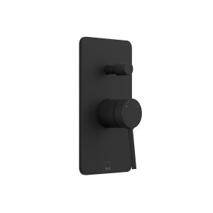 Vado Safari Matt Black Two Outlet Concealed Manual Shower Valve with Diverter