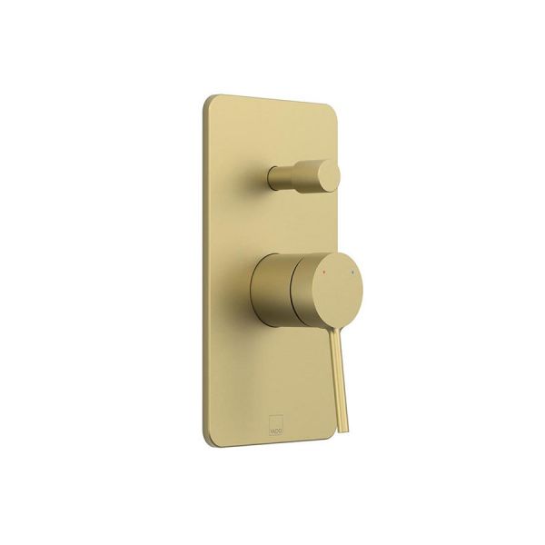 Vado Safari Satin Brass Two Outlet Concealed Manual Shower Valve with Diverter