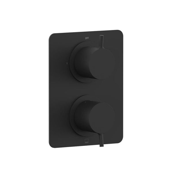 Vado Safari Matt Black One Outlet Concealed Thermostatic Shower Valve