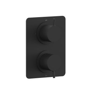 Vado Safari Matt Black Two Outlet Concealed Thermostatic Shower Valve