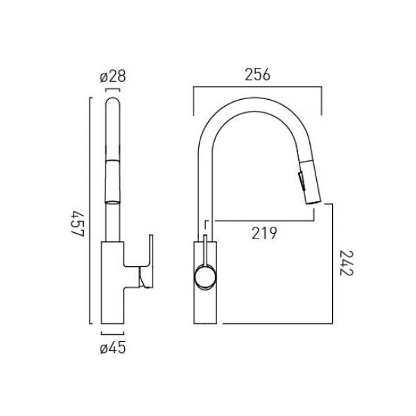 Vado Safari Matt Black Sink Mixer Tap #3
