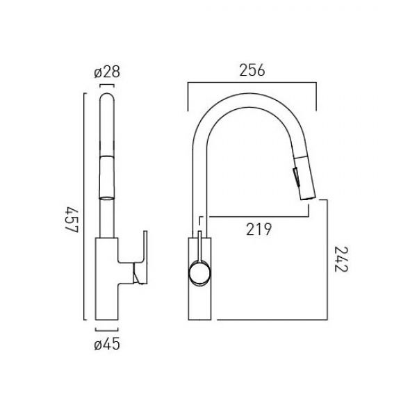 Vado Safari Pewter Sink Mixer Tap #3