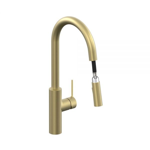 Vado Safari Satin Brass Sink Mixer Tap #2