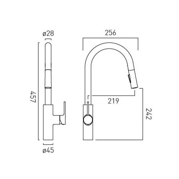 Vado Safari Satin Brass Sink Mixer Tap #3