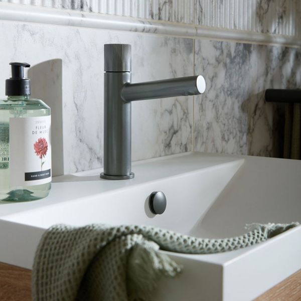 Vado Safari Leverless Pewter Low Pressure Mono Basin Mixer Tap with Universal Waste #3