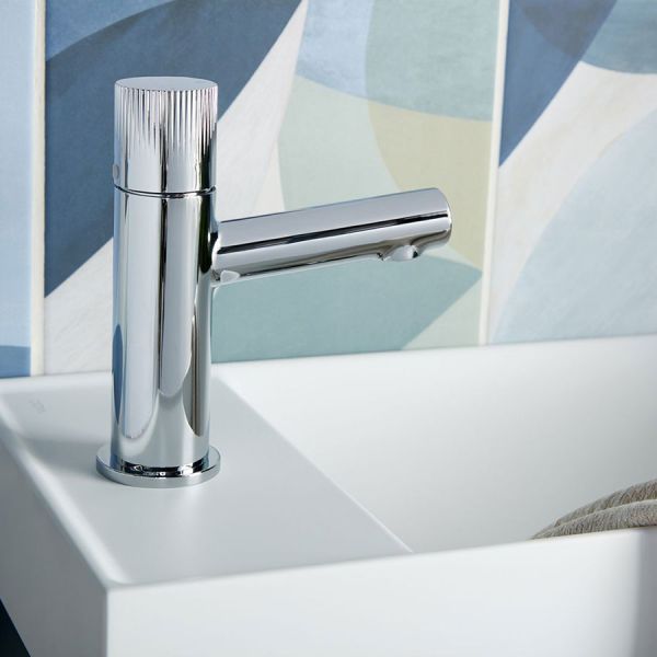 Vado Safari Leverless Chrome Mini Basin Mixer Tap with Universal Basin Waste #3