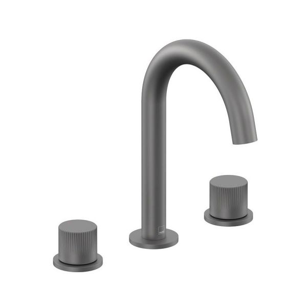 Vado Safari Pewter Deck Mounted 3 Hole Leverless Basin Mixer Tap