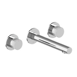 Vado Safari Chrome 3 Hole Leverless Wall Mounted Basin Mixer Tap