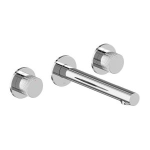 Vado Safari Chrome 3 Hole Leverless Wall Mounted Basin Mixer Tap for Low Pressure Systems
