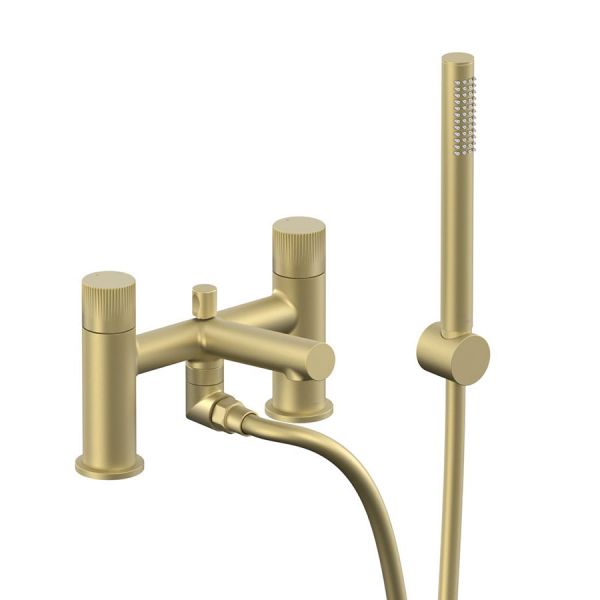 Vado Safari Satin Brass Leverless Bath Shower Mixer Tap