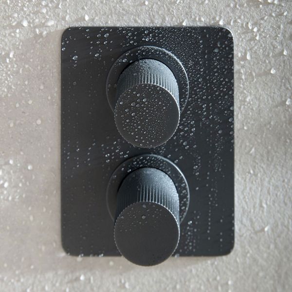 Vado Safari Pewter Three Outlet Leverless Concealed Thermostatic Shower Valve #3