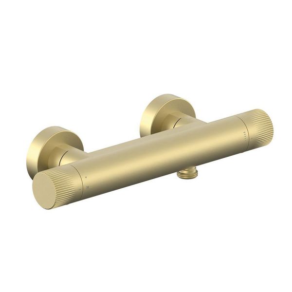 Vado Safari Satin Brass Leverless Exposed Thermostatic Shower Valve