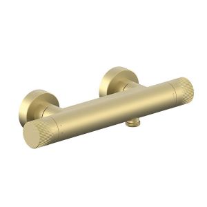 Vado Safari Satin Brass Leverless Exposed Thermostatic Shower Valve