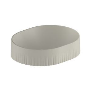 Vado Safari Fluted Cashmere Oval Countertop Basin 430 x 350mm