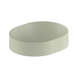 Vado Safari Sage Green Oval Countertop Basin 430 x 350mm