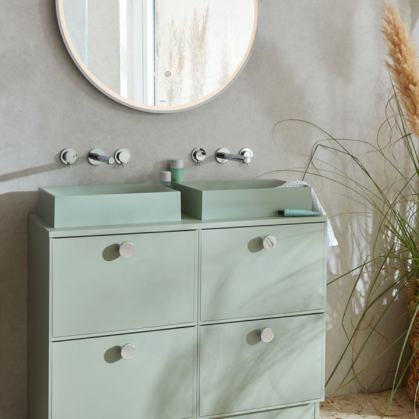Vado Safari Sage Green Rectangular Countertop Basin 430 x 280mm #2
