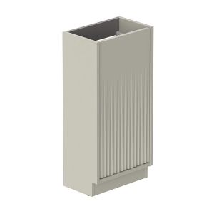 Vado Safari Floor Mounted Cashmere Fluted Vanity Unit 400mm Left Pull