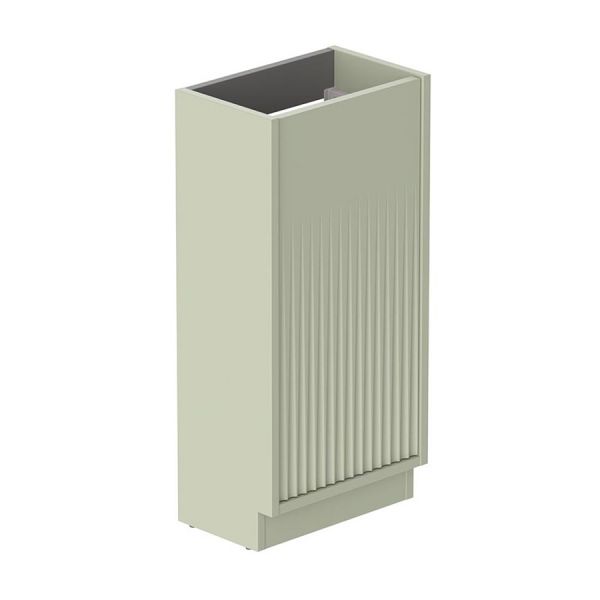 Vado Safari Floor Mounted Sage Green Fluted Vanity Unit 400mm Left Pull