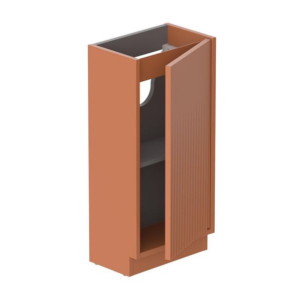Vado Safari Floor Mounted Terracotta Fluted Vanity Unit 400mm Left Pull #2
