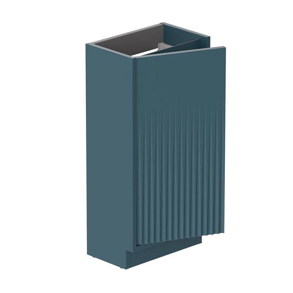 Vado Safari Floor Mounted Atlantic Blue Fluted Vanity Unit 400mm Right Pull #2