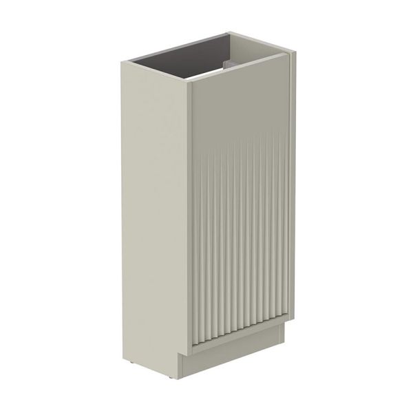 Vado Safari Floor Mounted Cashmere Fluted Vanity Unit 400mm Right Pull