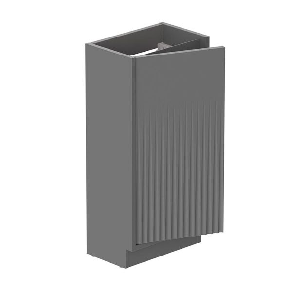 Vado Safari Floor Mounted Charcoal Grey Fluted Vanity Unit 400mm Right Pull #2