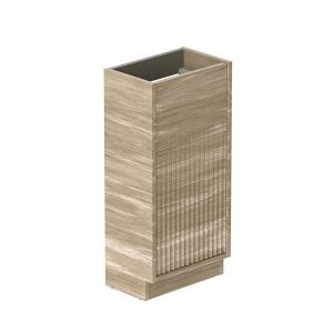 Vado Safari Floor Mounted Natural Oak Fluted Vanity Unit 400mm Right Pull