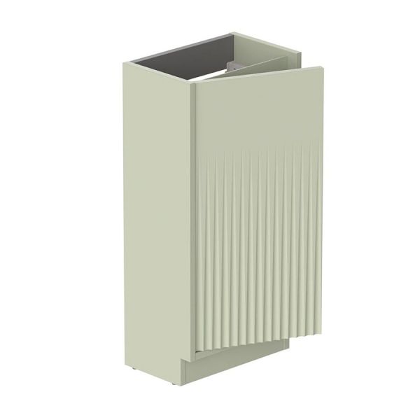 Vado Safari Floor Mounted Sage Green Fluted Vanity Unit 400mm Right Pull #2