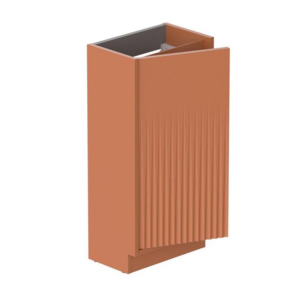 Vado Safari Floor Mounted Terracotta Fluted Vanity Unit 400mm Right Pull #2