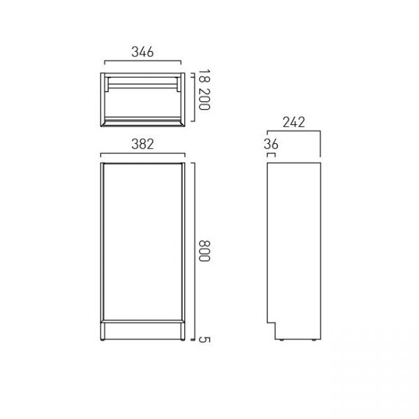 Vado Safari Floor Mounted Cashmere Vanity Unit 400mm Right Pull #3