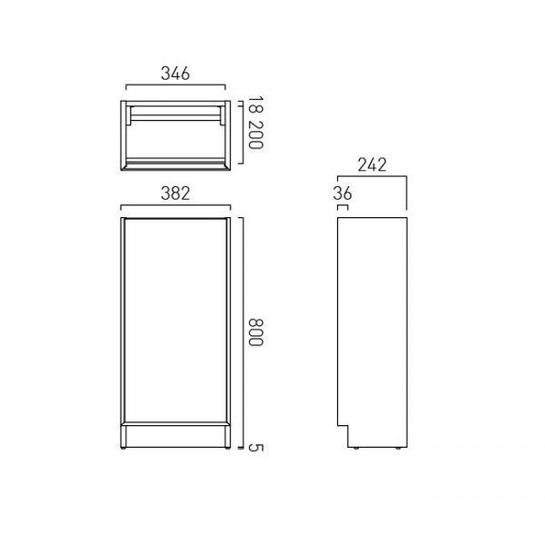 Vado Safari Floor Mounted Terracotta Vanity Unit 400mm Right Pull #3