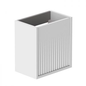 Vado Safari Wall Hung Arctic White Fluted Vanity Unit 400mm Left Pull