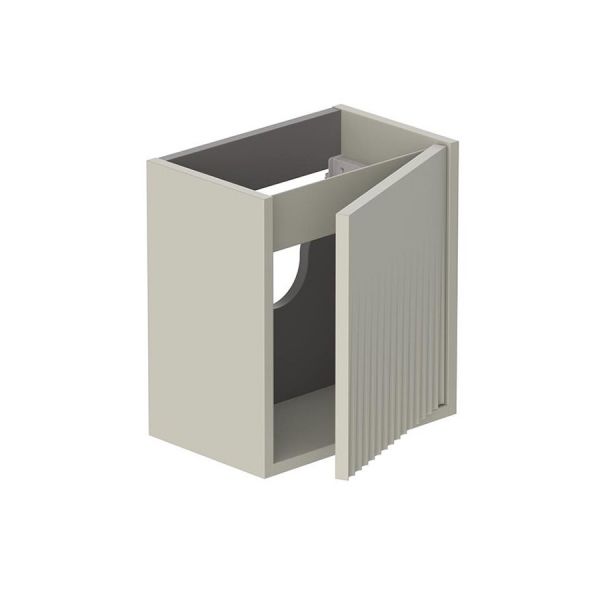 Vado Safari Wall Hung Cashmere Fluted Vanity Unit 400mm Left Pull #2